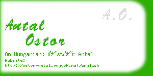 antal ostor business card